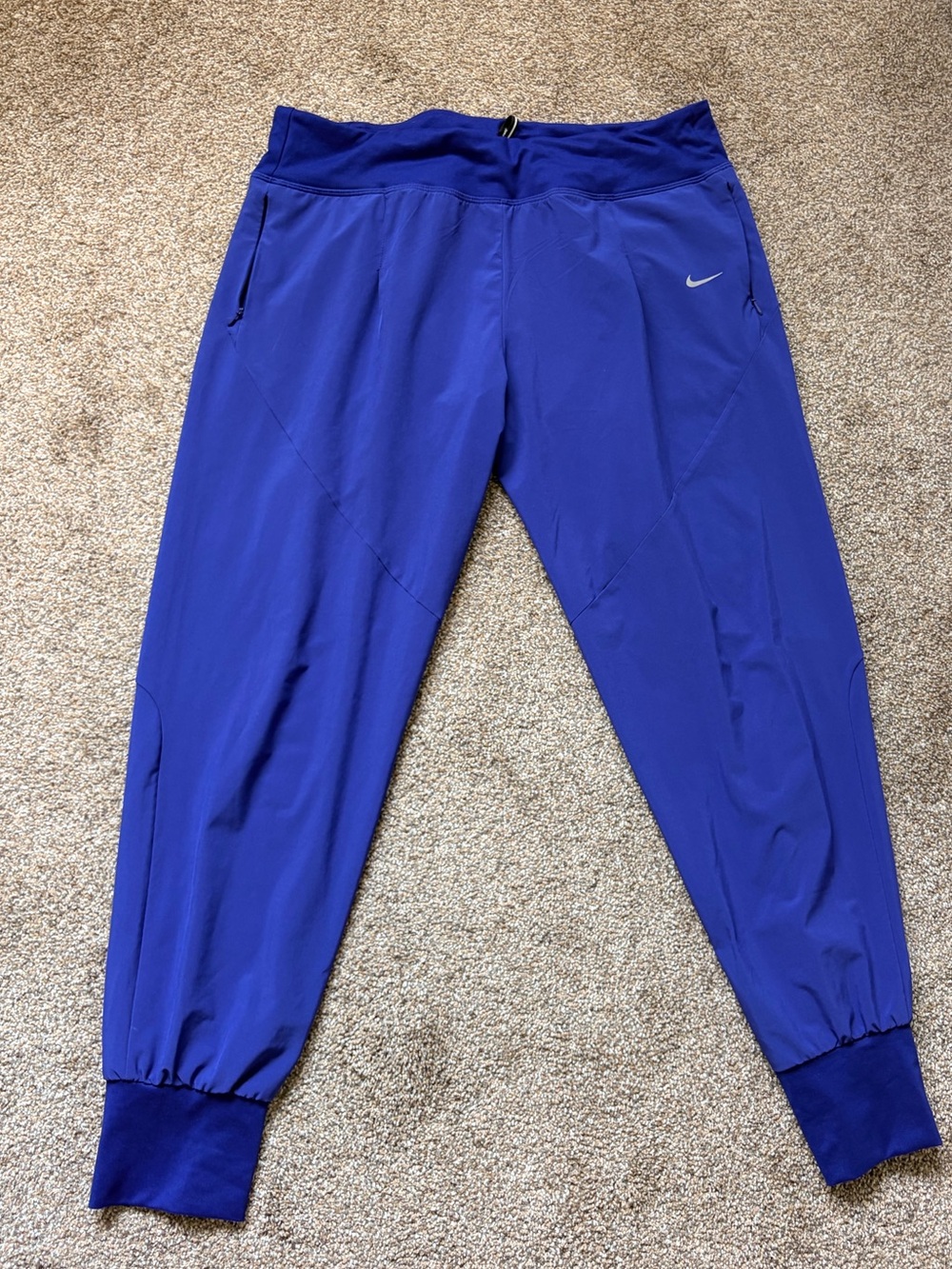 Nike Swift Women's Dri-FIT Blue Mid-Rise Running Trousers Sz L